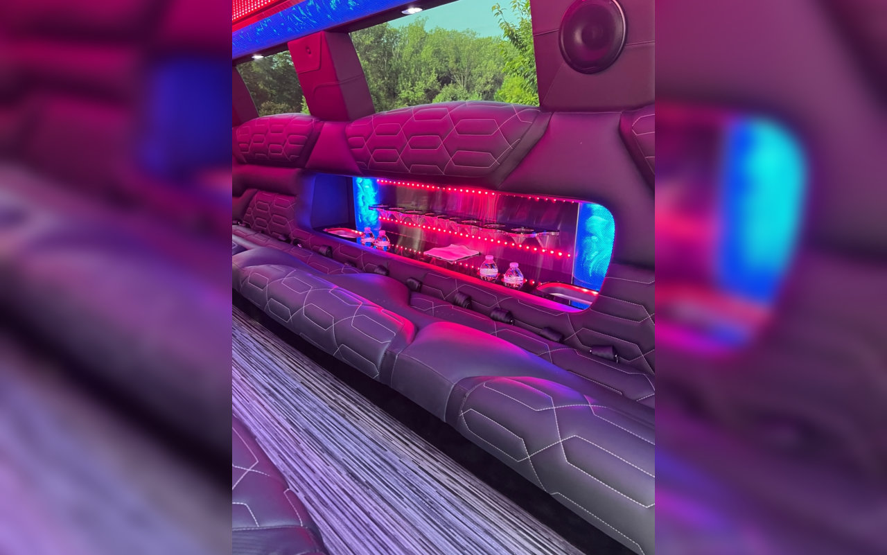 inside of luxury car