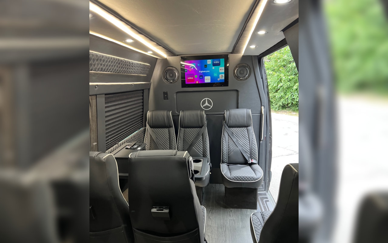 luxury car chairs with flat screen tv